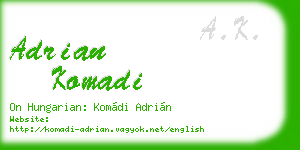 adrian komadi business card
